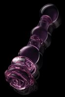 Glaze Glass Rosebud Beaded Dildo - 20 cm