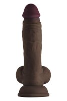 Shaft Model A 7,5 Inch Liquid Silicone Dong With Balls Mahogany 19 cm
