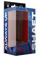 Shaft Model C 7,5 Inch Liquid Silicone Dong With Balls Mahogany 19 cm