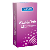 Pasante Ribs & Dots Condoms 12 pcs