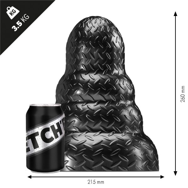 STRETCHR Tripole Butt Plug XL Black Metallic - 21,5 cm