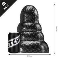 STRETCHR Tripole Butt Plug XL Black Metallic - 21,5 cm