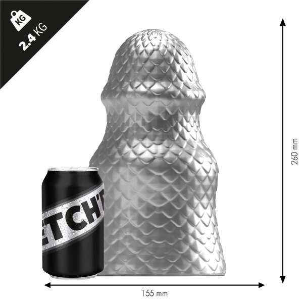 STRETCHR Scaly Butt Plug XL Gun Metal - 15,5 cm