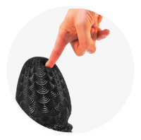 STRETCHR Ripple Butt Plug M Black Metallic - 13,5 cm