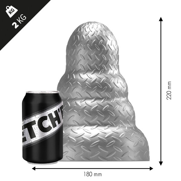 STRETCHR Tripole Butt Plug L Gun Metal - 18 cm