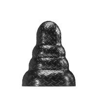 STRETCHR Tripole Butt Plug M Black Metallic - 15 cm