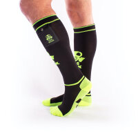 BRUTUS GAS MASK Party Socks w. Pockets Black / Neon Yellow - OS