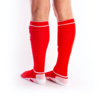 BRUTUS GAS MASK Party Socks w. Pockets Red / White - OS