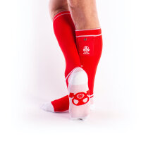 BRUTUS GAS MASK Party Socks w. Pockets Red / White - OS