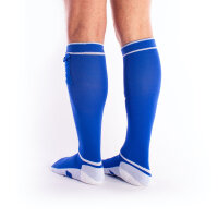 BRUTUS GAS MASK Party Socks w. Pockets Blue / White - OS