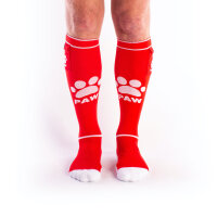 BRUTUS PUPPY Party Socks w. Pockets Red / White - OS