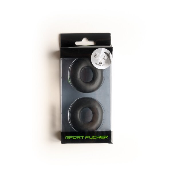 Sport Fucker Stacker Rings 2 Pack Schwarz