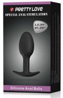 Pretty Love anal plug silicone black 8.4 cm