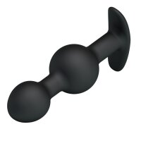 Pretty Love Anal Plug Duo Silicone Black 10.4 cm
