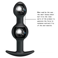Pretty Love Anal Plug Duo Silicone Black 10.4 cm