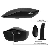 Pretty Love Strap On Vibrating Dildo Marvin Black 9 cm