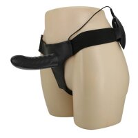 Pretty Love Strap On Vibrating Dildo Marvin Black 9 cm