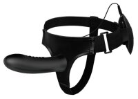 Pretty Love Strap On Myron vibrierend Schwarz 18,5 cm