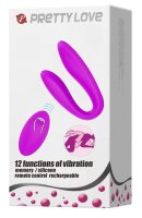 Pretty Love couple vibrator Leatitia with remote control purple