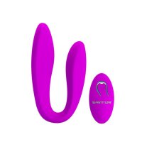 Pretty Love couple vibrator Leatitia with remote control purple