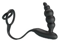 Pretty Love anal plug Vibra vibrating with rings black...