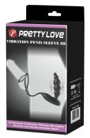 Pretty Love Analplug Vibra vibrierend mit Ringen Schwarz  2,4 cm