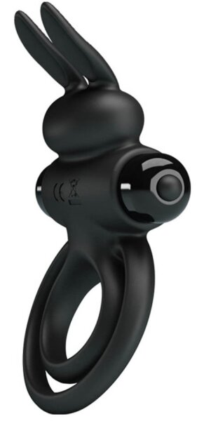 Pretty Love Vibro Cockring Rabbit Schwarz