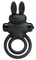 Pretty Love Vibro Cockring Rabbit Schwarz