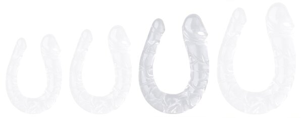 ClearlyHorny Doppeldildo transparent U Jelly L