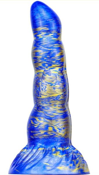 MetallicAnal Dildo Fantasy Scopio Blue Gold  17 cm