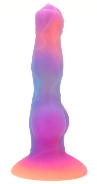 unicorny Wolf Dildo leuchtend Bunt 23 cm