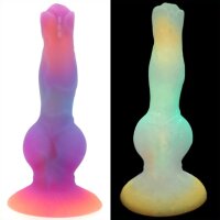 unicorny Wolf Dildo leuchtend Bunt 23 cm