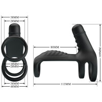 Pretty Love Vibro Penis enlargement sheath black