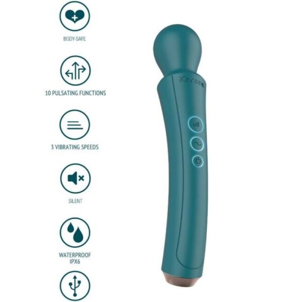 XOCOON massage stick curved petrol