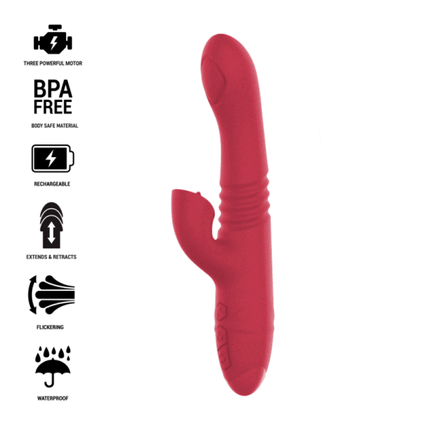 Intense Multifunction Vibrator with red Tongue