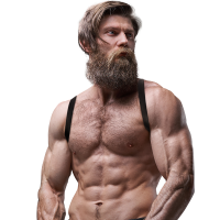 Fetish Submissive Attitude - Eco Leather Back Strap Harness Men OS