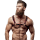 Fetish Submissive Attitude - Eco Leather Chest Strap Harness Men Black/Red OS