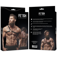 Fetish Submissive Attitude - Eco Leather Crossed Shoulder Strap Harness Men OS