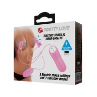 Pretty Love Elektroschlag Nippelklemmen und Vibro Ei rosa