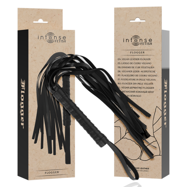Intense Flogger aus veganem Leder
