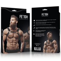 Fetish Submissive Attitude - Chest Harness With Studs Adjustable Eco Leather Men OS