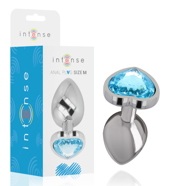 Intense metal butt plug with heart size M