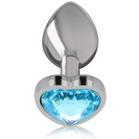 Intense metal butt plug with heart size M