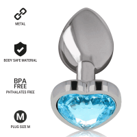 Intense metal butt plug with heart size M