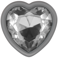 Intense metal butt plug with white heart