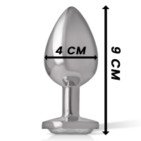 Intense metal butt plug with white heart
