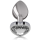 Intense metal butt plug with white heart