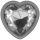 Intense metal butt plug with white heart