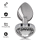 Intense metal butt plug with white heart