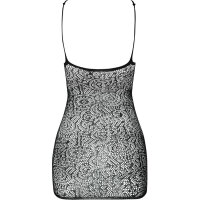 Passion bodystocking mini dress one size black